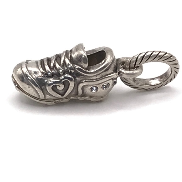 Brighton Tiny Running Shoe Pendant Dangle Charm Silver Plate Sneaker Sports - Picture 2 of 9